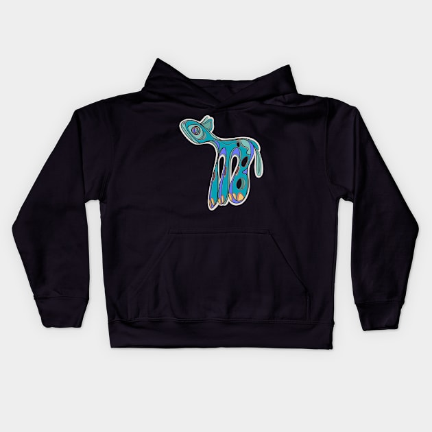 Abstract random cartoon creature #1 Kids Hoodie by DaveDanchuk